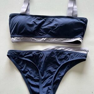 Navy Blue Women's Swimwear Set